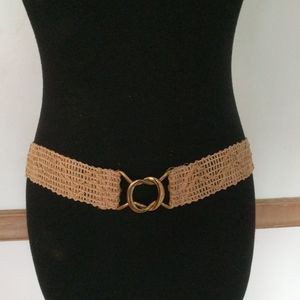 Vintage zig zag Woven belt 1980s.